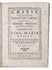 Rare and little-known critical essay on Descartes, printed in Benevento in the Kingdom of Naples