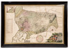 Rare wall map of the Gooi, coloured by a contemporary hand