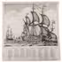 Extremely rare bilingual copperplate broadside of a Dutch ship and its intricate rigging