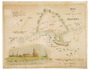 Hand coloured battle plan for the 1816 attack on Algiers