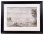 Panoramic landscape of the Siege of Besançon, a refined drawing attributed to Pierre Puget