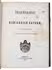 First edition of a new Pharmacopeia for the Kingdom of Bavaria (1856)