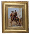 A colourful mounted Bedouin falconer by a leading orientalist painter