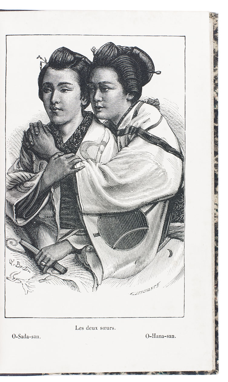 DUBARD, Maurice. - Le Japon pittoresque.Paris, E. Plon & Co., 1879. 8vo. With 8 full-page engravings and several illustrations in text. Contemporary black half morocco.