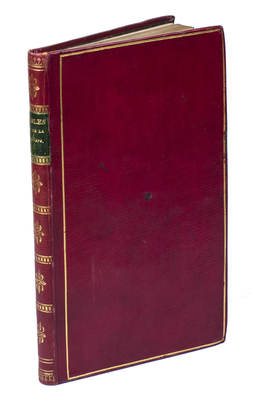JONCHRE, Charles Chrtien de la. - Fables imites de Lessing, Gellert, Lichtwer, Pfeffel, Dodley, et autres fabulistes trangers suivies de fables originales.Stockholm, Johan Imnelius, 1819. 8vo. Contemporary gold-tooled red morocco, gilt edges.
