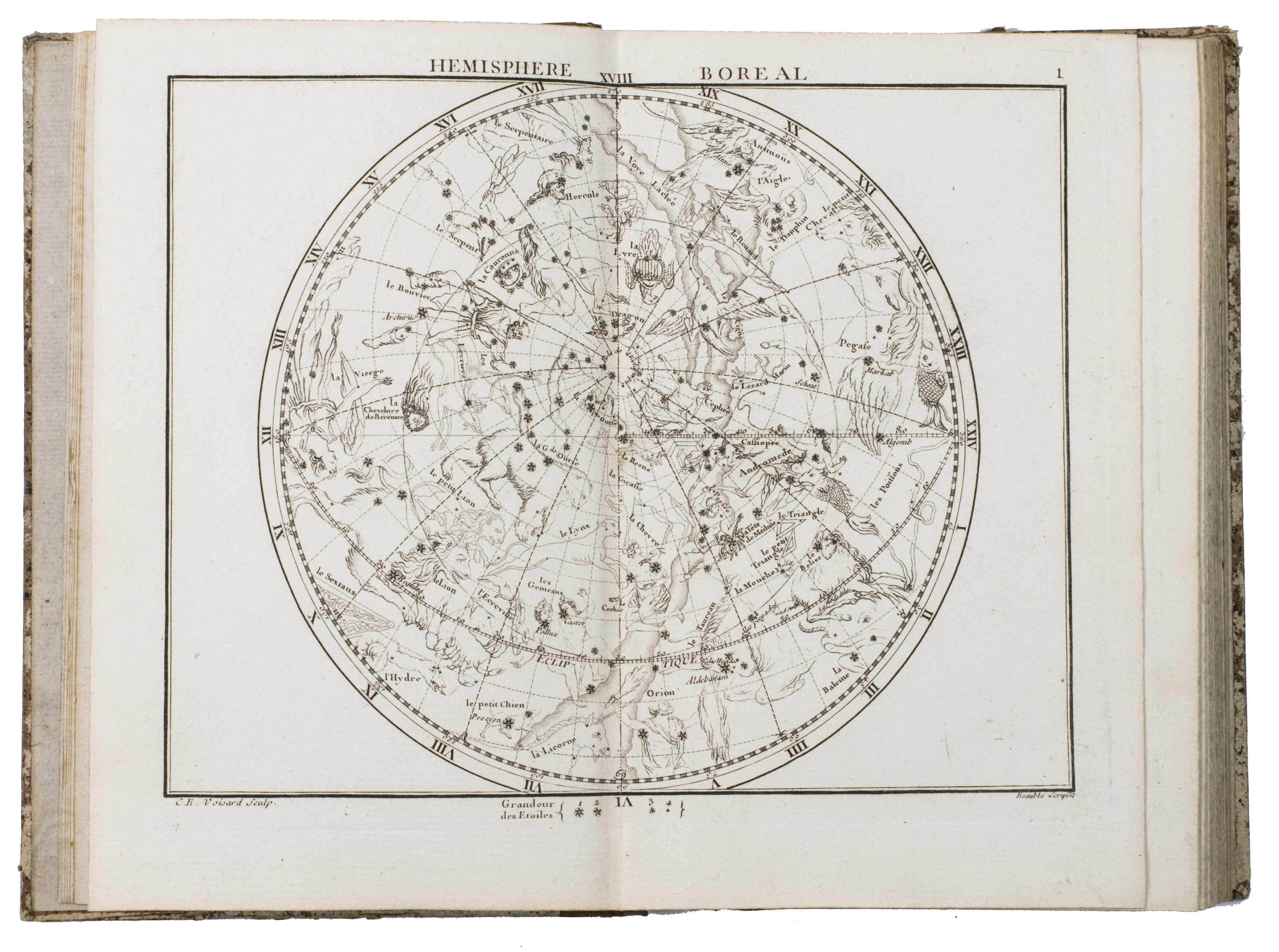 FLAMSTEED, John and Jean FORTIN (editor). - Atlas cleste de Flamsted ... Paris, Le citoyen Lamarche, successeur de Robert de Vaugondy & J. Fortin, 