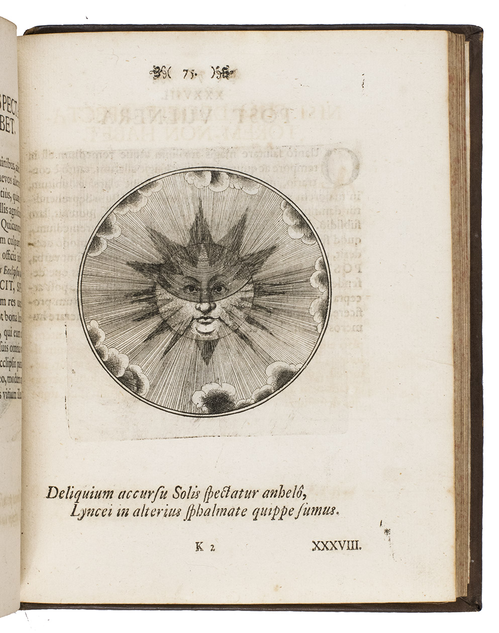 BORJA (BORIA), Juan de. - Emblemata moralia.Berlin, Johann Michael Rudiger, Ulrich Liebpert, 1697. Small 4to. With large engraved device on title-page, 100 finely engraved circular emblems by J.C. Schott. 18th-century blind-tooled mottled sheepskin.