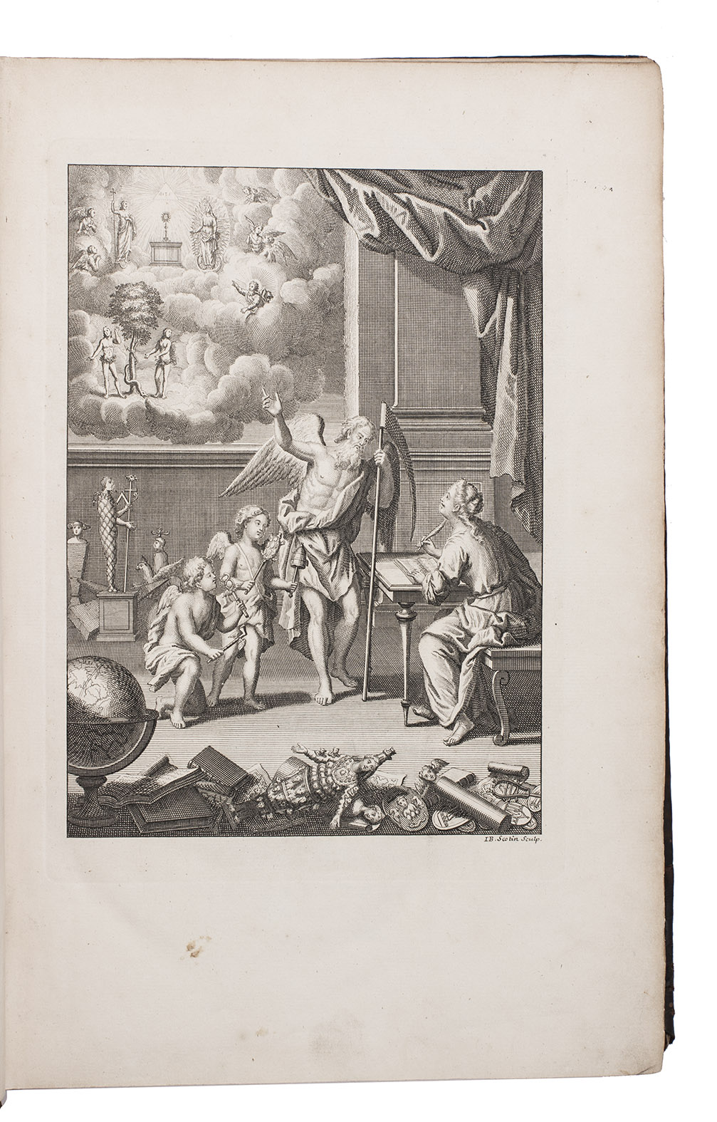 LAFITEAU, Joseph-Franois. - De zeden der wilden van Amerika. Zynde een nieuwe uitvoerige en zeer kurieuse beschryving van derzelver oorsprong, godsdienst, manier van oorlogen, huwelyken, opvoeding, oeffeningen, feesten, danzeryen, begravenissen, en andere zeldzame gewoonten.The Hague, Gerard vander Poel, 1731. 2 volumes bound as 1. Folio. With engraved frontispiece,  engraved map of North and South America and 41 engraved plates. Contemporary calf, richly gold-tooled spine.