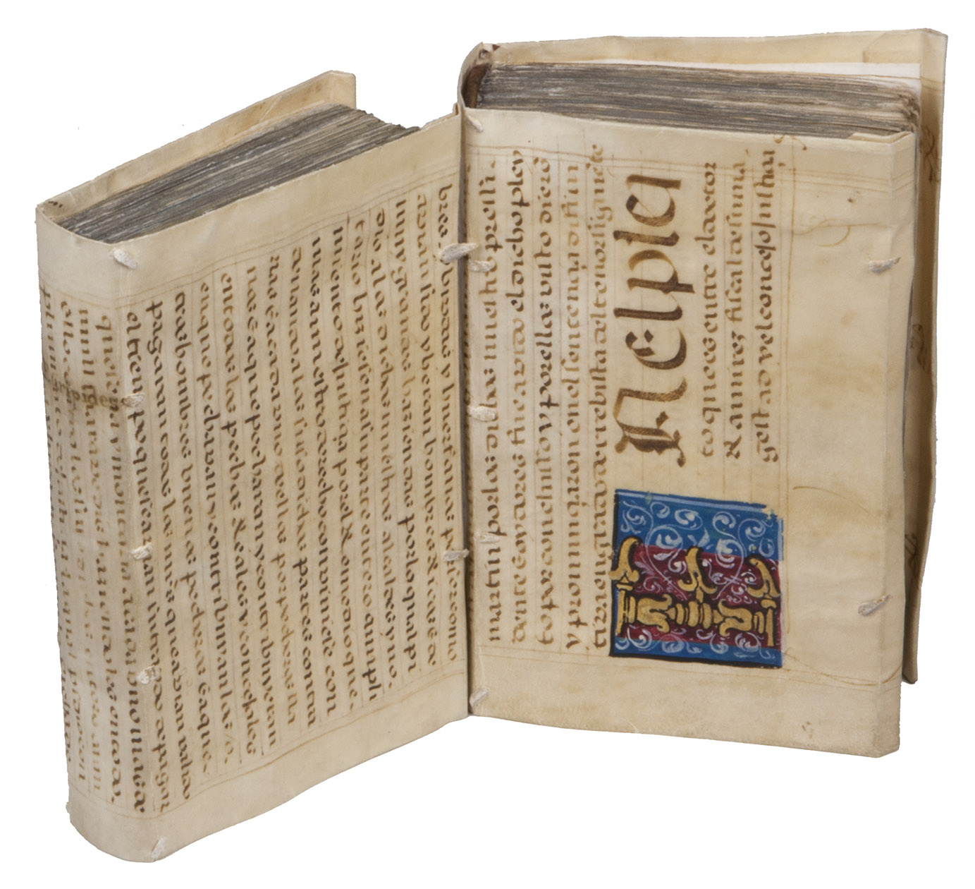 EURIPIDES. - [Title in Greek then Latin:] Tragoediae septendecim [rect octodecim], ex quib[us]. quaedam habent commentaria. & sunt hae. Hecuba[,] Orestes[,] Phoenissae[,] Medea[,] Hippolytus[,] Alcestis[,] Andromache[,] Supplices[,] Iphigenia in Aulide[,] Iphigenia in Tauris[,] Rhesus[,] Troades[,] Bacchae[,] Cyclops[,] Heraclide[,] Helena[,] Ion[, Hercules furens].(Colophon to each volume: Venice, Aldus Manutius, February 1503). 2 volumes. 8vo. With Aldus's anchor device on the last page of each volume, printed in Aldus's beautiful Greek type.Matching limp vellum (made from 2 leaves from a ca. 1560/70? Spanish legal manuscript), constructed or reconstructed ca. 1900.