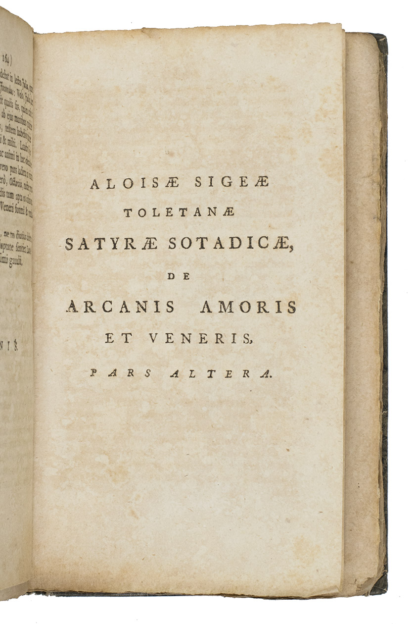 [CHORIER, Nicolas] (presented as Aloisia SIGEA translated by Johannes MEURSIUS). - Elegantiae Latini sermonis. [On the part-title for part 2, under 