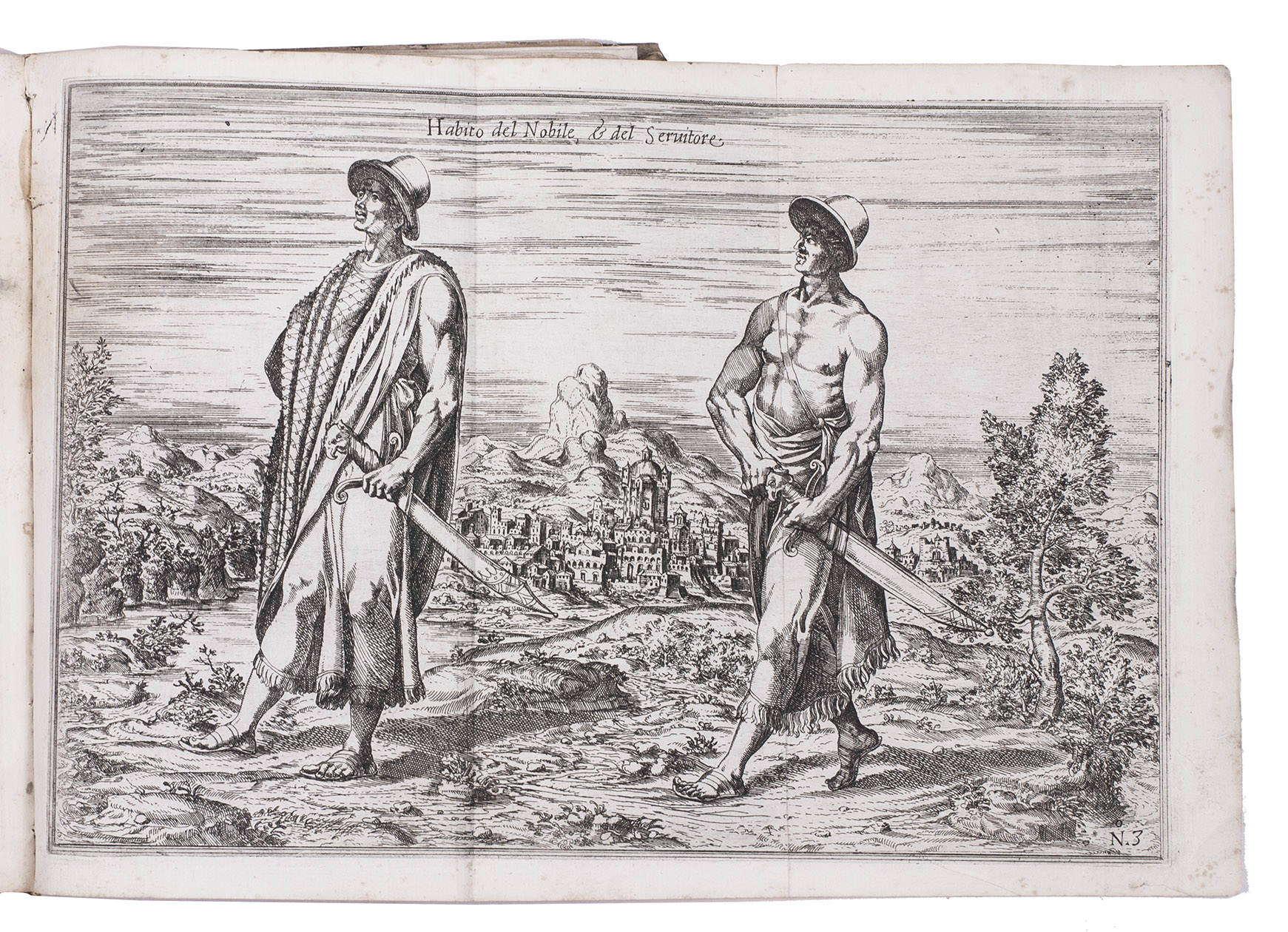 PIGAFETTA, Filippo and Duarte LOPEZ. - Relatione del reame di Congo et delle circonvicine contrade tratta dalli scritti & ragionamenti di Odoardo Lopez. Rome, Bartolomeo Grassi, [1591]. 4to. With an integral engraved architectural title-page (with the coat of arms of the dedicatee Antonio Migliore, Bishop of San Marco), large folding engraved general map of Africa (6444 cm), large folding engraved map of the Congo (43.551.5 cm) and 8 numbered folding engraved plates of plants, animals and inhabitants of the country, by Natalis Bonifazio. Contemporary limp sheepskin parchment.
