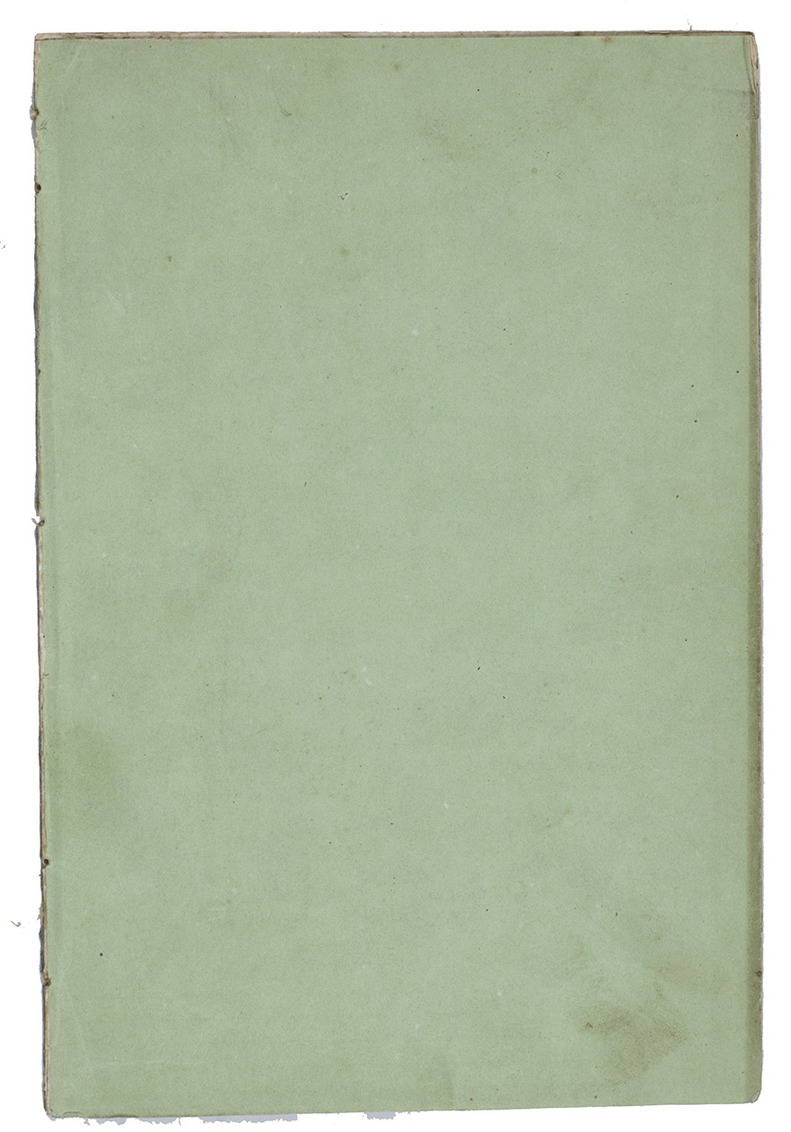 COLETTI, Ferdinando. - Sull' avvelenamento pe' funghi.Padova, Prem. Stab. di P. Prosperini, 1863. 8vo. Green paper wrappers.