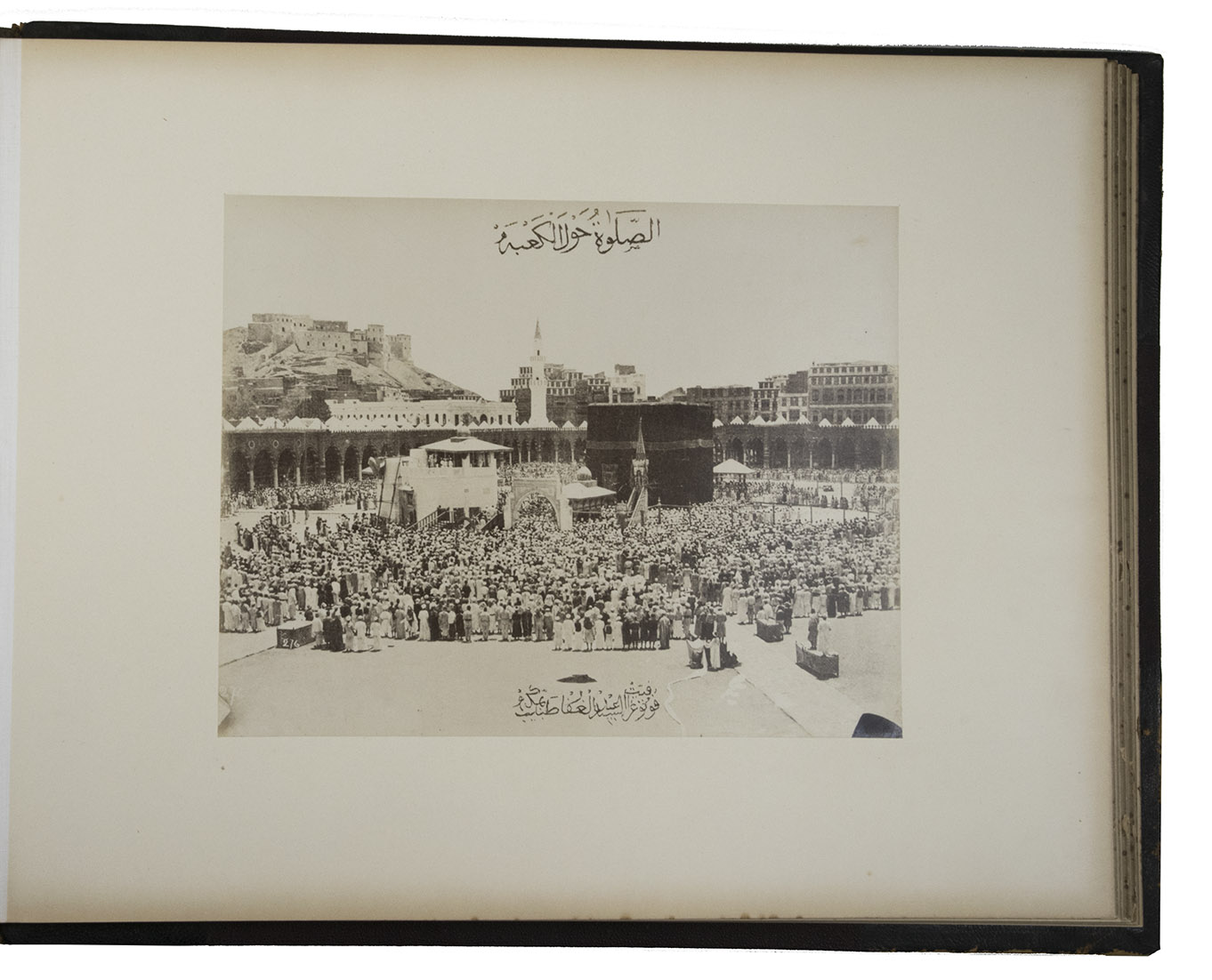 [PHOTOGRAPHY - ALGERIA - TUNISIA] - Algerie - Tunisie.[Tunis, Photographie Garrigues, late 19th century]. Oblong album (32 x 41 cm). Album with 50 photographic prints of various sizes (13.5 x 9.5 to 29 x 21.5 cm , each pasted on thick paperboard. Half black leather with title in gold lettering on front board.