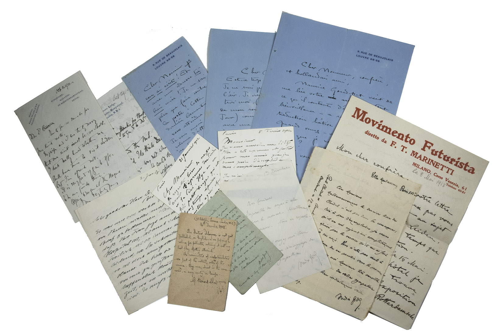 [BEVERSEN, Nicolaas Johannes]. - [Collection of letters and postcards received by Nicolaas Johannes Beversen].[Various places in Europe, 1886-1931]. 825 pages on 550 leaves.