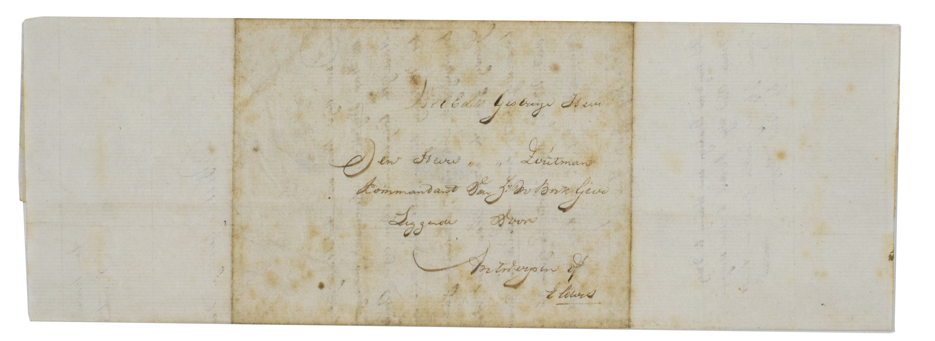 SPEIJK, Jan Carel Josephus van. - [Autograph letter to Johan Arnould Zoutman jr].On board his gunboat 