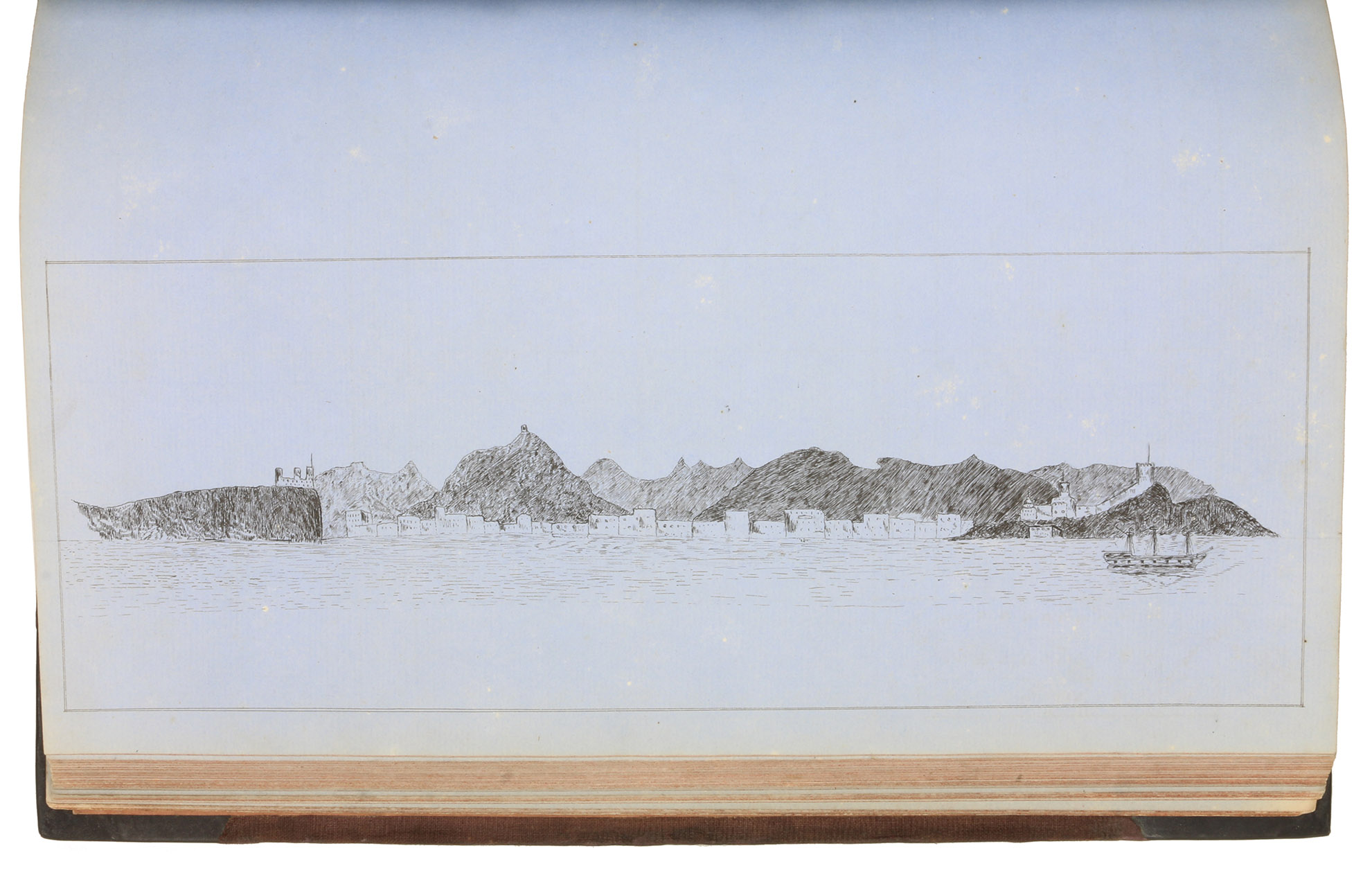 [OMAN NAVIGATION LOGBOOK]. MCKINNELL, Thomas, assistant master. - Log of the proceedings. HMS 