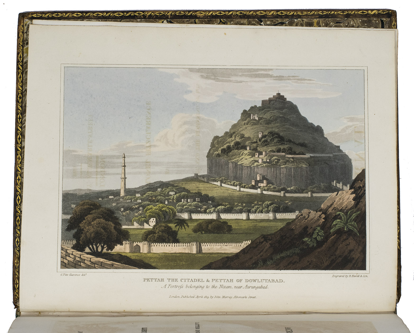 FITZCLARENCE, George Augustus Frederick. - Journal of a route across India, through Egypt, to England in a latter end of the year 1817, and the beginning of 1818.London, printed by Thomas Davidson for John Murray, 1819. Large 4to. With 12 plates, including one of 