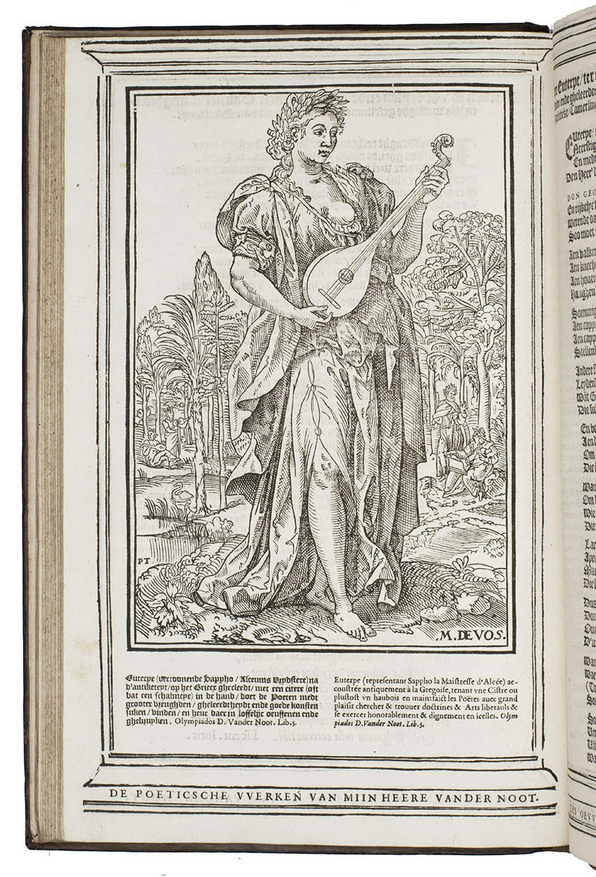 NOOT, Jan van der. - De poeticsche werken van mijn Heer vander Noot. Les oeuvres poetiques du Sr. Jan vander Noot.Antwerp, Daniel Vervliet and Arnout Coninx (shared printing),