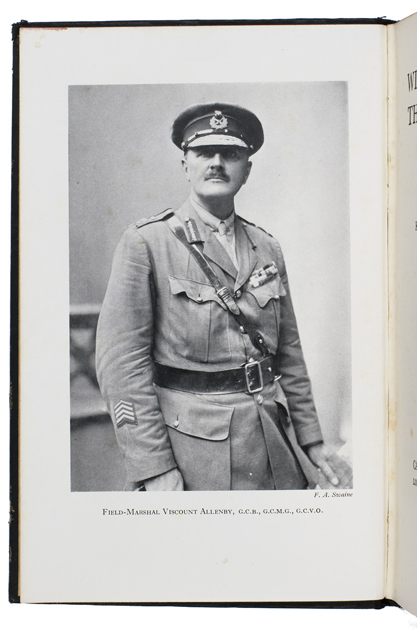 THOMAS, Lowell and Kenneth Brown COLLINGS. - With Allenby in the Holy Land.London, Toronto, Melbourne and Sydney, Cassell and Company Ltd., [1938]. 8vo. With a half-tone photographed portrait of Allenby (signed F.A. Swaine) as a frontispiece. Original publisher's black cloth, with the title in red on the spine and the head edge red.