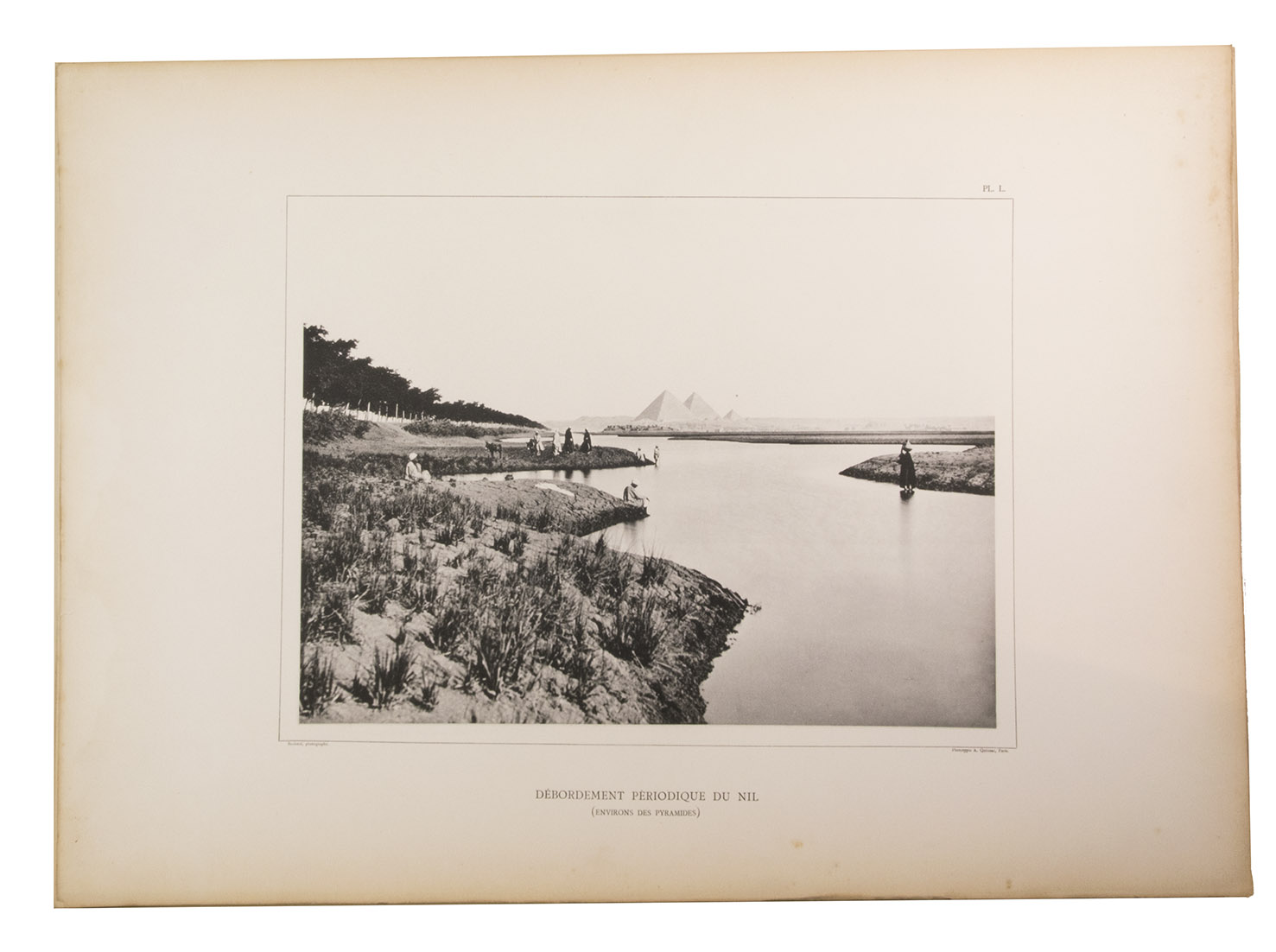 BCHARD, mile. - L'gypte et la Nubie. Grand album monumental, historique, architectural...Paris, Andr Palmieri & mile Bchard, 1887. Large folio (45.5 x 63 cm). With 150 collotype photographic plates, all signed, numbered and captioned in the wide margins of each plate. The half title-page and divisional half title-page for the explanation of the plates are printed in red , the typographical title-page shows a small vignette of an Egyptian mask. Loose leaves.