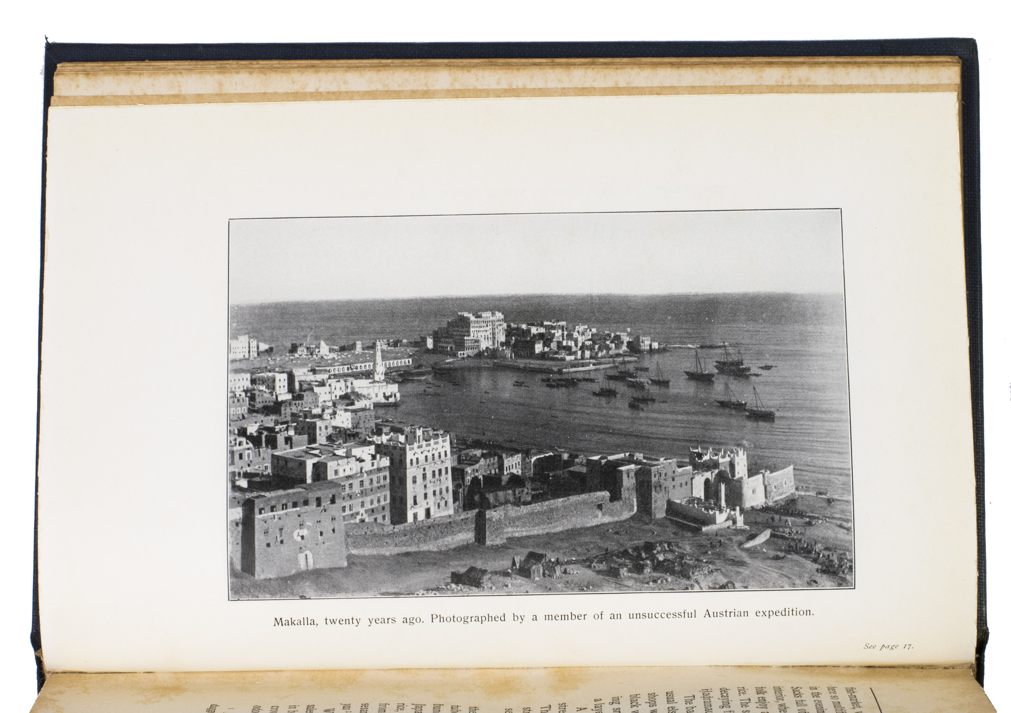 MEULEN, Danil van der and Hermann von WISSMANN. - Hadramaut, some of its mysteries unveiled.Leiden, E. J. Brill, 1932. 8vo. With a folding map of the region as a frontispiece, a very large folding map (ca. 75 x 106 cm) in the back behind a blue cloth strip mounted on the inside of the back board, and numerous black-and-white photographic illustrations throughout. Original navy blue buckram.