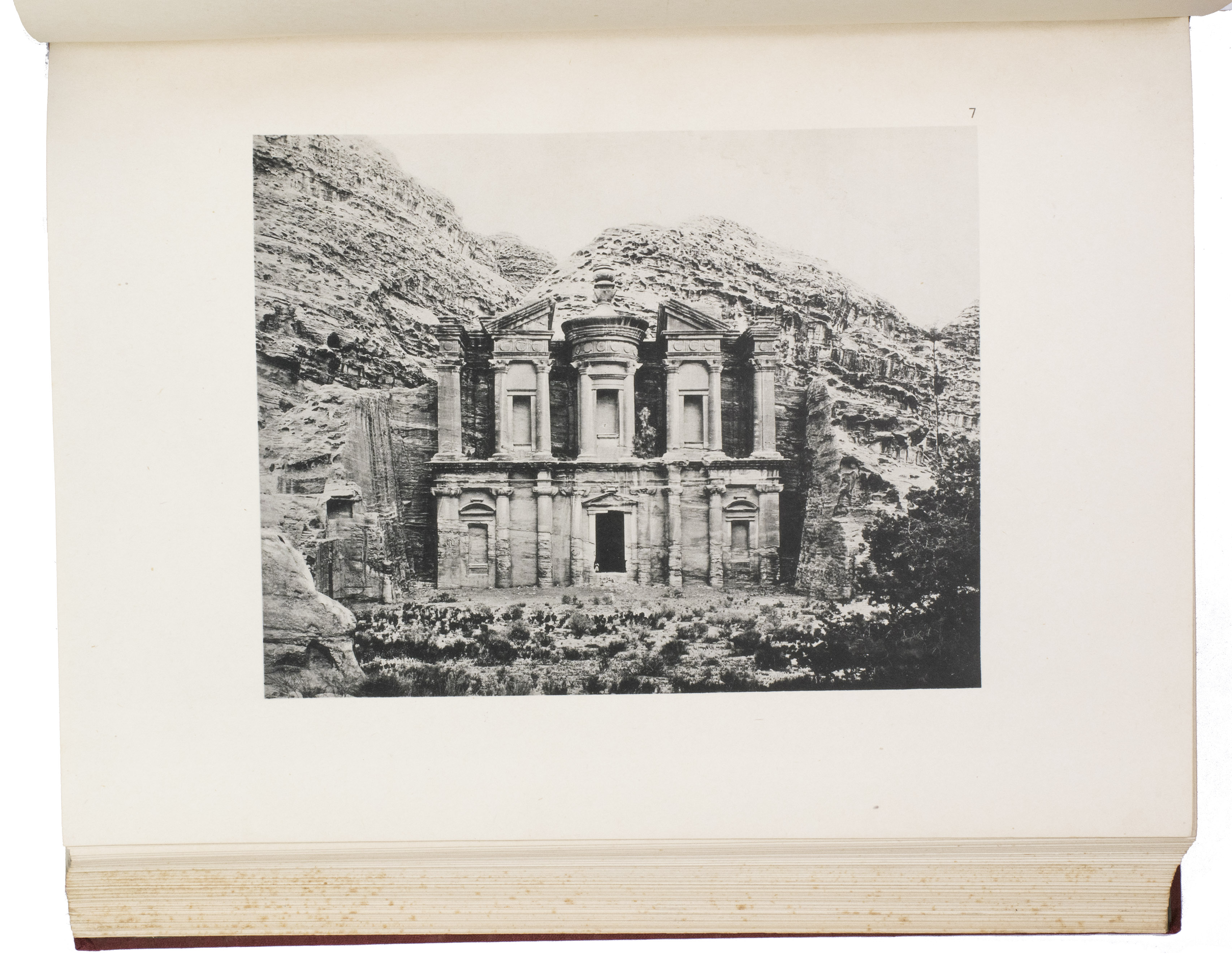 DJEMAL PASCHA, Ahmed and Theodore WIEGAND. - Alte Denkmaler aus Syrien, Palastina und Westarabien. 100 Tafeln mit beschreibendem Text.Berlin, Georg Reimer, 1918. Folio (34.5 x 24 cm). WIth 100 plates with 143 reproductions of photographs. Original red publisher's cloth, with the title in Arabic and German on the front board.