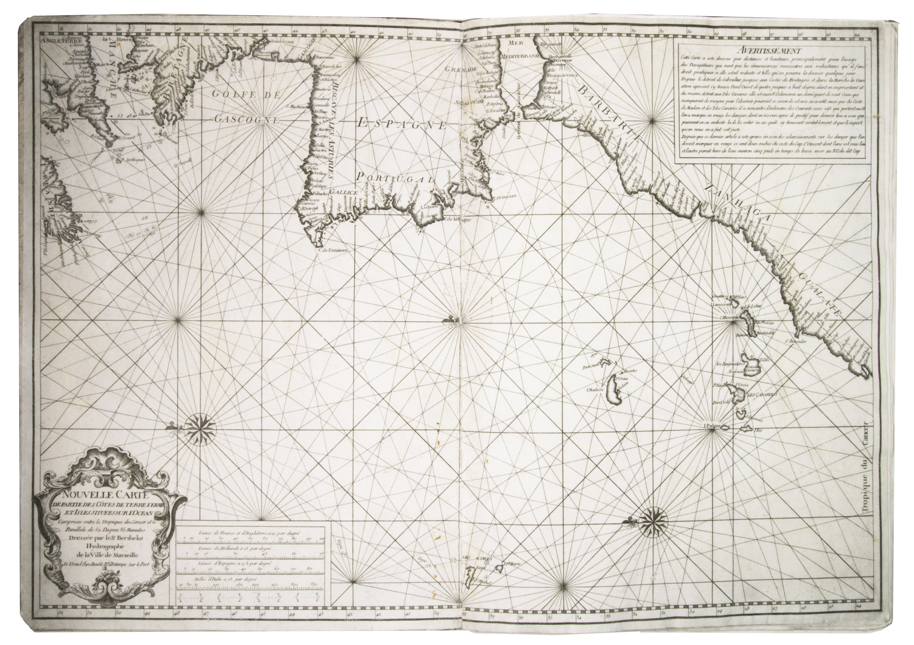 BERTHELOT, Franois. - [Nautical atlas of the Mediterranean Sea].Marseille, 