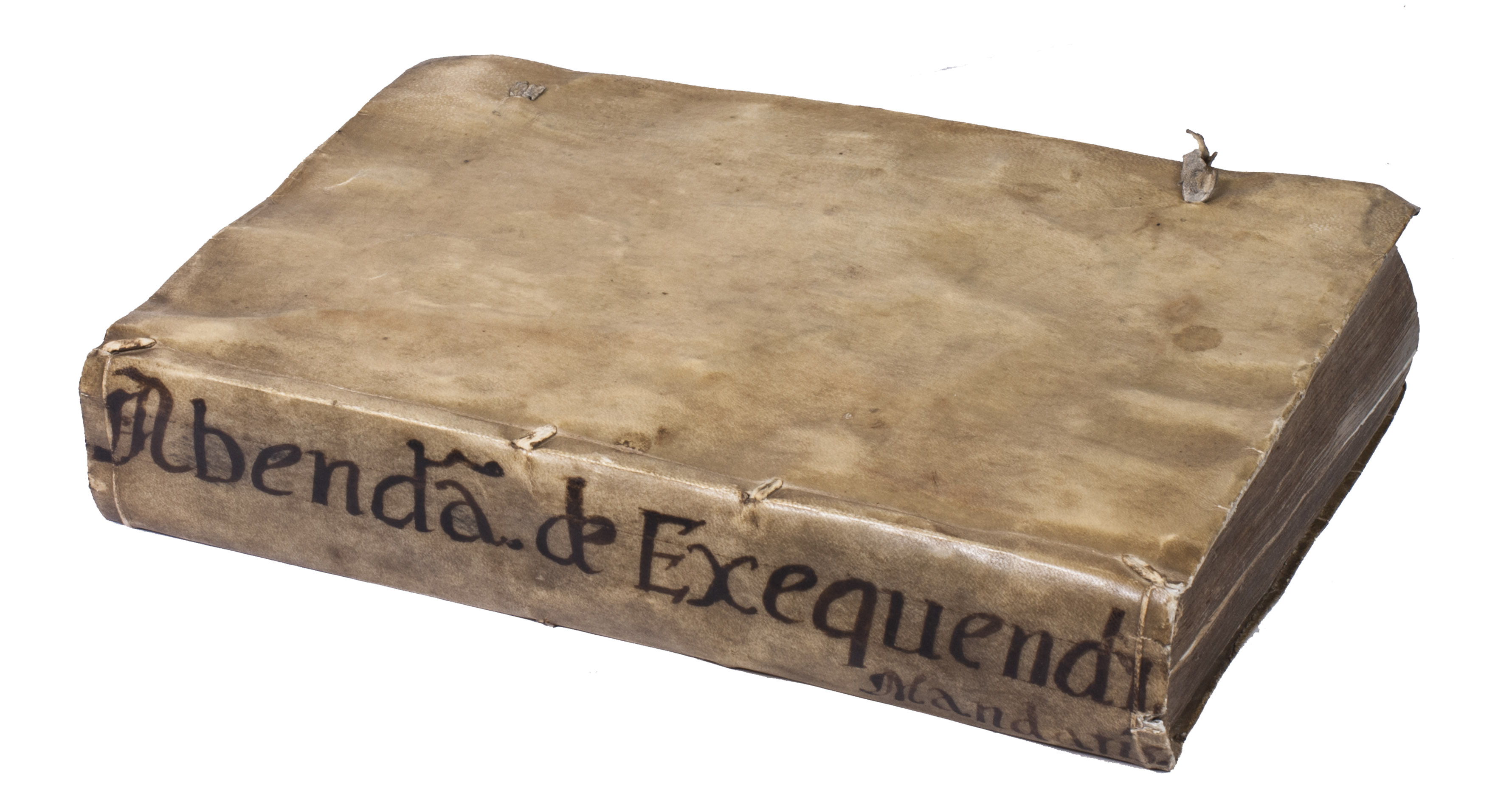 NUEZ DE AVENDAO, Pedro. - Aviso de Cazadores y Caa.Madrid, Pedro Madrigal, 1593. With: (2) [bound before ad 1] NUEZ DE AVENDAO, Pedro. De exequendis mandatis regnum Hispaniae, quae rectoribus civitatum dantur, & hodie continentur in titulo.Madris, Pedro Madrigal, 1593.2 works in 1 volume. Folio (27 x 18.5 cm). With the woodcut printer's device on the title page of ad 1, and two decorated woodcut initials. Further with the woodcut coat of arms of Habsburg Spain on the title page of ad 2, numerous decorated woodcut initials, a woodcut headpiece at the start of the work, and headpieces made up of typographical ornaments in the first few chapters. Later limp vellum, sewn on 2 vellum tapes laces through the joints, with the manuscript title on the spine, remnants of ties.