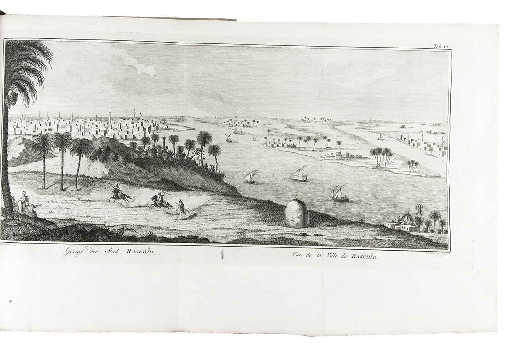 NIEBUHR, Carsten. - Reize naar Arabi en andere omliggende landen.Amsterdam, S.J. Baalde; Utrecht, J. van Schoonhoven and company (vol. 1) and Bartholomeus Wild (vol. 2) (colophons: Utrecht, printed by J.J. Besseling), 1776-1780. 2 volumes. 4to. With 2 engraved title-pages, each with a vignette, 31 engraved maps and plans and 94 other engraved plates. 19th-century half calf. Untrimmed.