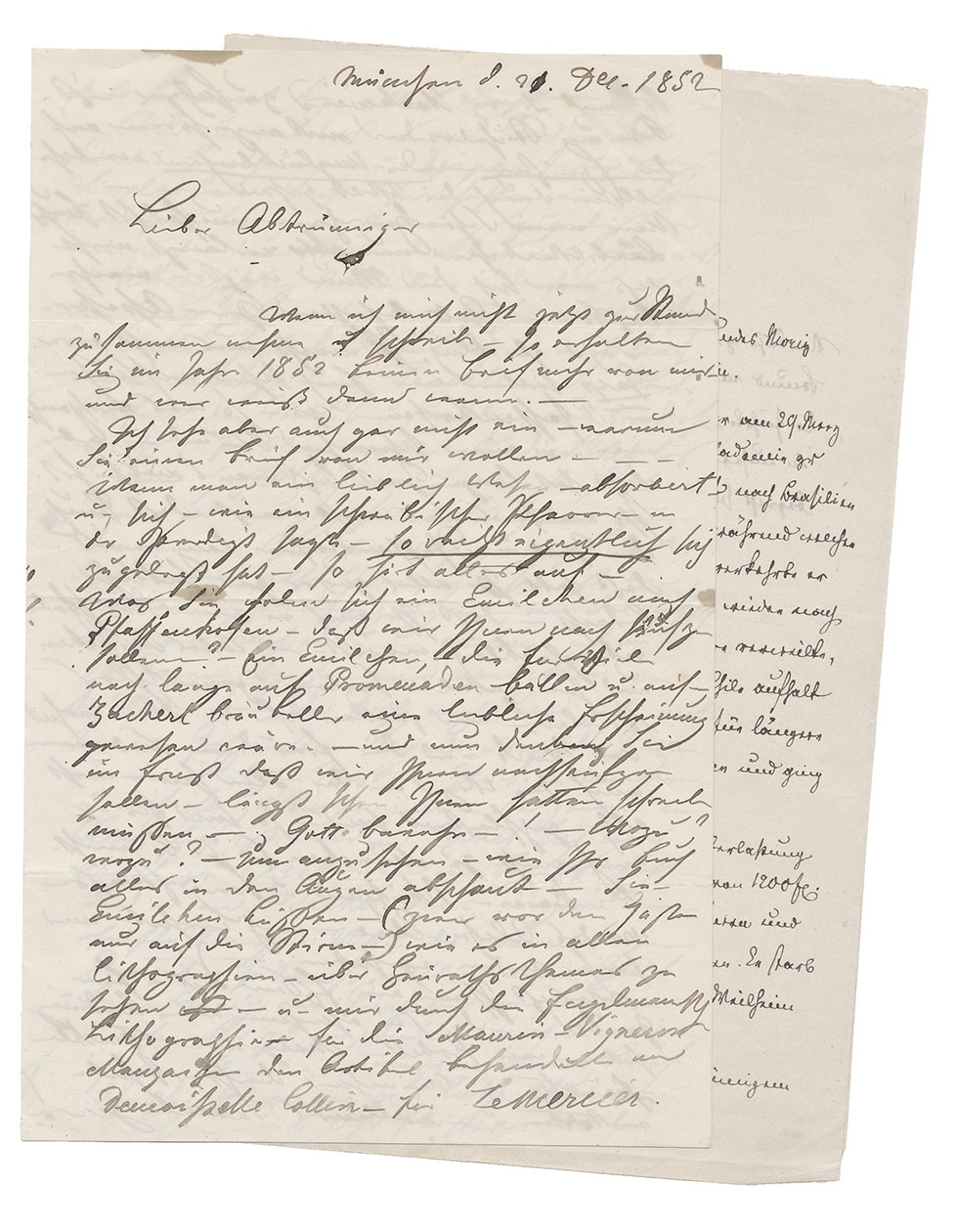 [AUTOGRAPH]. RUGENDAS, Johann Moritz. - [Autograph letter signed (