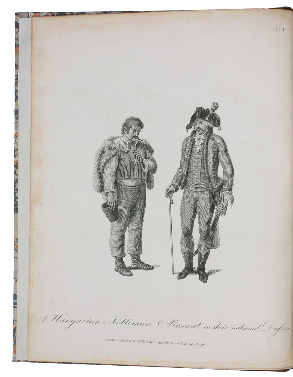 TOWNSON, Robert. - Travels in Hungary, with a short account of Vienna in the year 1793.London, G. G. & J. Robinson, 1797 4to. With a folding hand-coloured engraved map, 16 engraved plates (some folding), and a folding engraved table. Modern half calf with gold on red spine label, marbled sides.