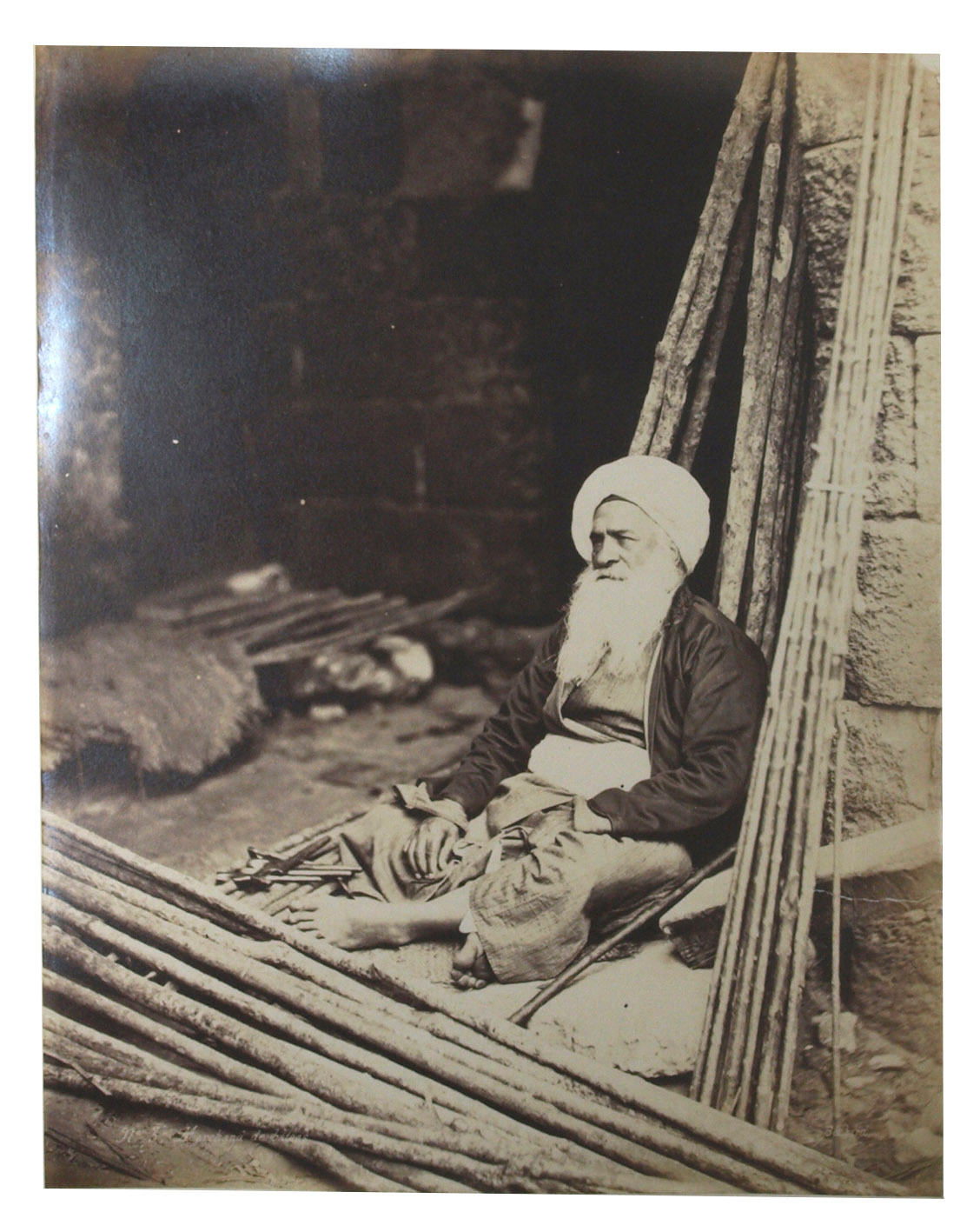 BCHARD, Henri - gypte et Nubie. [ca. 1880]. 60 photographs on albumen paper, measuring 28 x 22 cm each, signed and captioned in the plate, numbered 1 through 68. Contemporary green half calf with gilt spine and title 