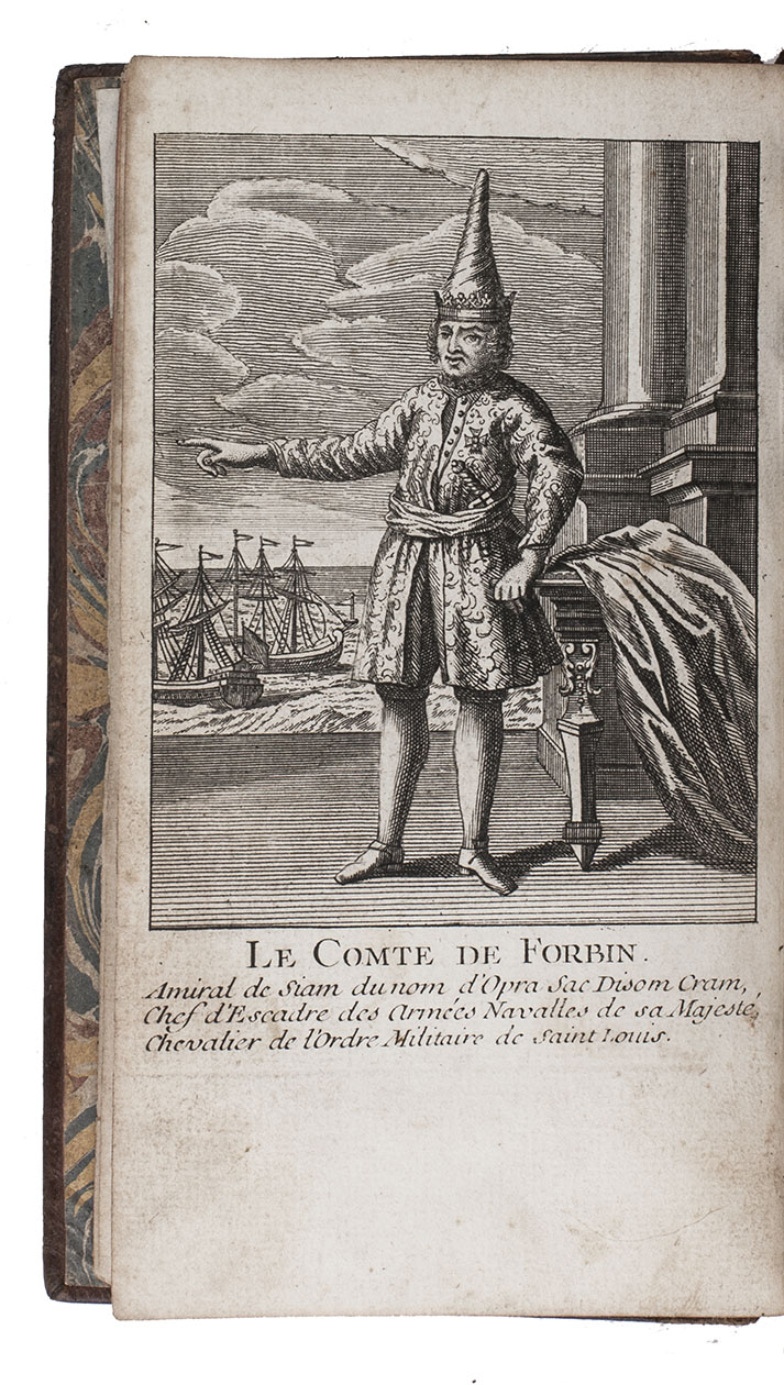 FORBIN, Claude, comte de. - Mmoires du comte De Forbin.Amsterdam, Franois Girardi, 1748. 2 volumes. 12mo. With engraved author's portrait as frontispiece. Contemporary mottled, tanned sheepskin, gold-tooled spines.