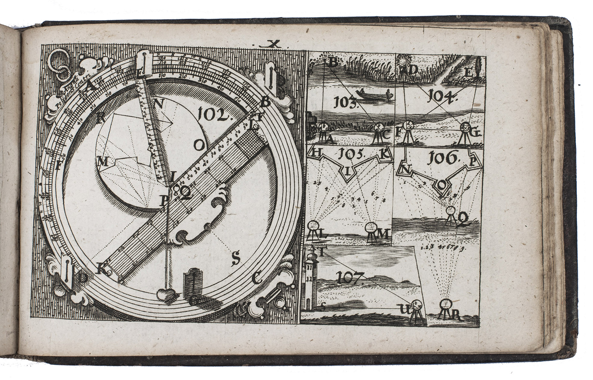 BEHR, Johann Heinrich. - Der aufs Neu-verschantzte Turenne oder grndlich alt- und neue Kriegs-Bau-Kunst.Frankfurt and Leipzig, widow of Reinhard Wchtler, printed by Christoph Balthasar Lampe, 1690. Oblong 8vo (11 x 17 cm). With engraved frontispiece and 32 engraved plates. Contemporary calf.