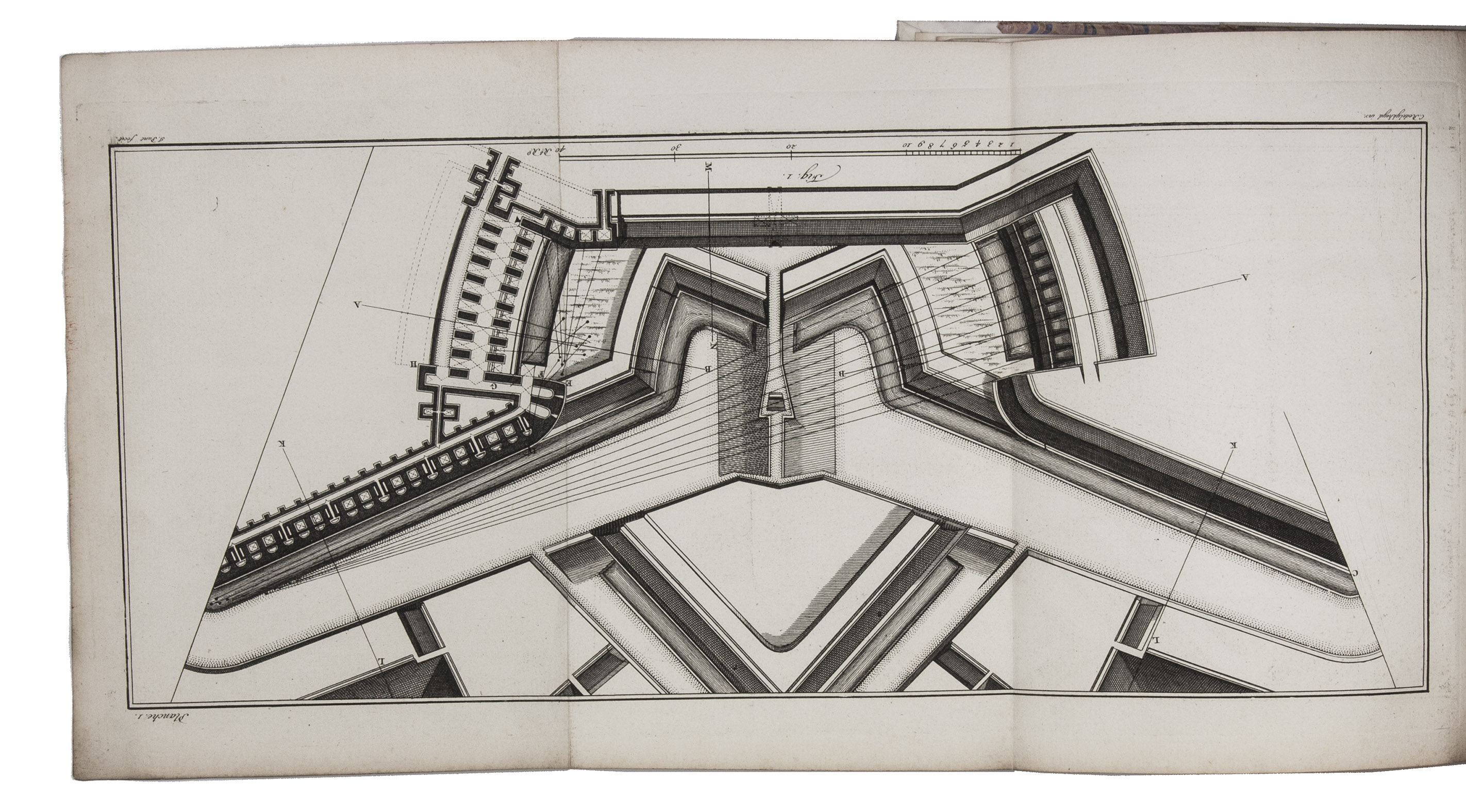 REDELYKHEID, Cornelis. - De nieuwe versterkte facen en flancquen, of Verhandeling om de facen ... bestendiger ... te doen zyn ... Opgesteld ten nutte der krygsbouwkunde, en derzelver min of meer gevorderde bearbeiders.Amsterdam, printed for the author [by Izaak and Johannes Ensched in Haarlem?], sold by Jan Punt junior, [1759]. Large 4to (23.5 x 20 cm). With 3 folding engraved plates with 14 numbered figures drawn by the author and executed by Jan Punt and 2 engravings in text. 19th-century half parchment.