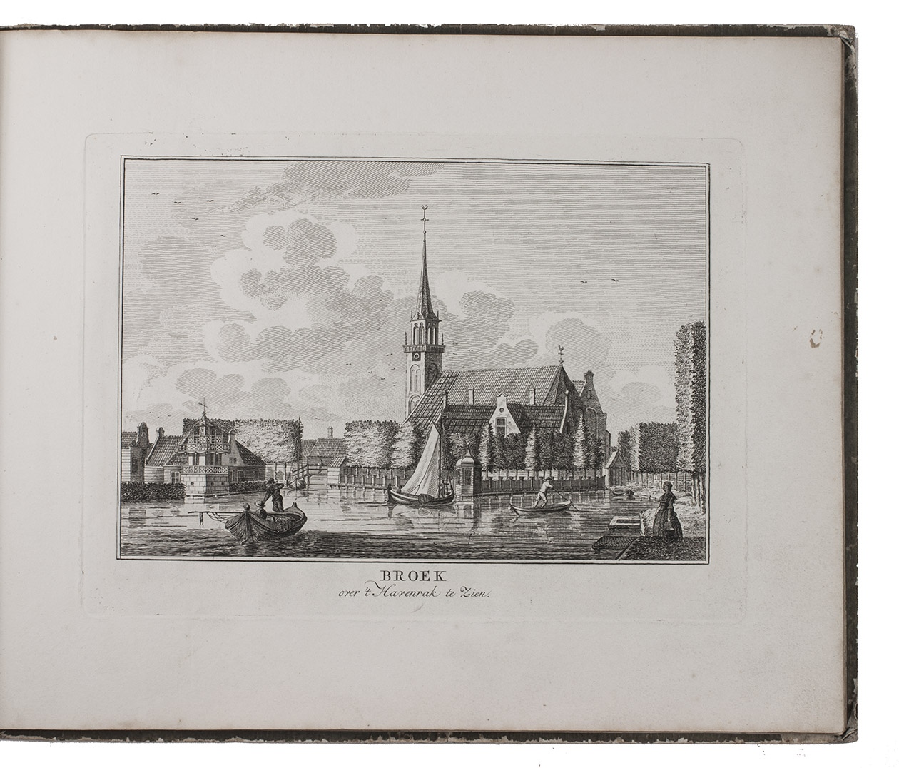 GREEVEN, Hendrik. - Tableaux des costumes, moeurs, coutumes et vues, de la Nord-Hollande, de Zaandam, Broek, Alkmaar, Assendelft et de l'le de Marken.Amsterdam, Evert Maaskamp, [ca. 1826]. Oblong 4to (22.5 x 29 cm). With an engraved map of North Holland by C.H. Koning on title-page and 11 engraved plates, mostly engraved by Willem van Senus after Hendrik Greeven, all protected by tissue guards. Contemporary boards; preserved in a modern cloth clamshell box.