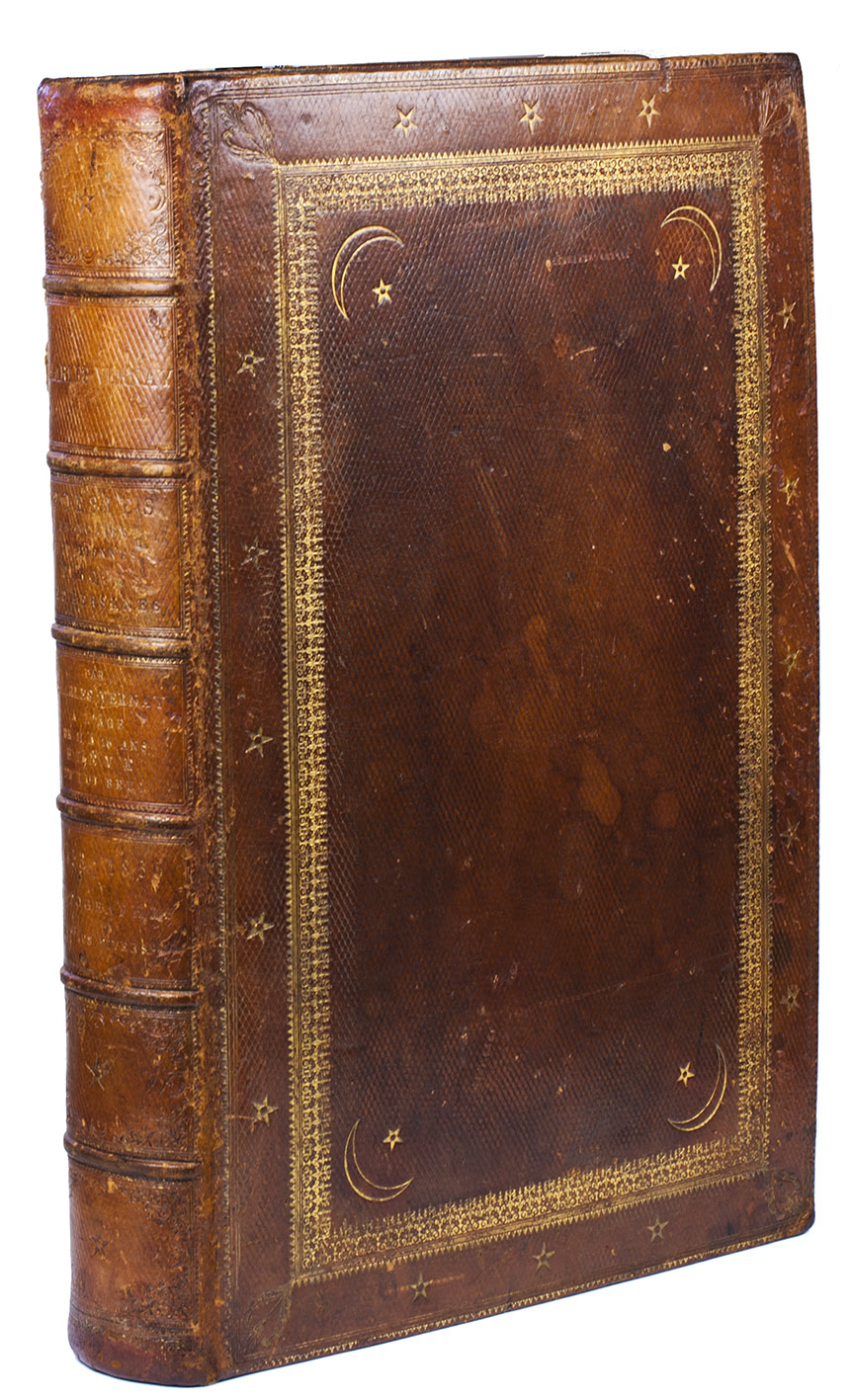 VERNAY, Charles. - Posies nationales et religieuses Franaises, Italiennes, Turques et Persanes, 195 pices orientales, leur traductions, et le texte Turc et Persan de 57 pices ...Paris, Albert Franck (on back of half-title: printed by Firmin Didot frres), 1860[-1861]. With a lithographed portrait of the author, 5 lithographed facsimiles of the author's autograph manuscripts and 4 of the letterpress pages printed in gold. Extra-illustrated with 3 lithographed and 4 engraved Royal folio illustration plates (including 2 portraits of the Ottoman Sultan Abdulmejid I).With: (2) VERNAY, Charles. Posies Turques et Persanes (cent quarante et une pices) ...Paris, Albert Franck (below frame: lithographed by [Mathieu] Masson), 