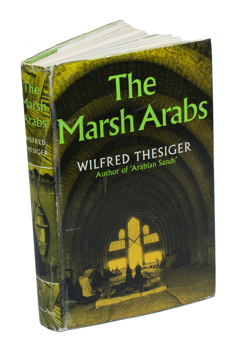 THESIGER, Wilfred. - The marsh Arabs.London, Longmans, Green and co., 1964. 8vo (21.5 x 14 cm). With a frontispiece, 3 maps in text (including 1 double-page) and 32 plates with reproductions of 109 photographs. Green cloth with illustrated dustjacket.