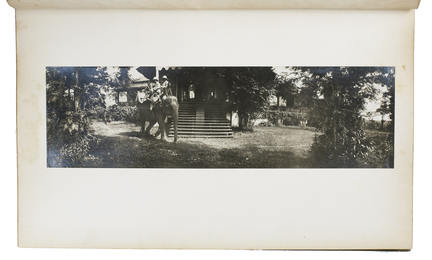 [CEYLON - TEA]. NETSCHER, H.J.Th., and Alexander Albert HOLLE. - Verslag eener reis naar de thee-districten van Britsch-Indie en Ceylon ondernomen door de heeren H.J.Th. Netscher en A.A. Holle in opdracht van de Cultuur Maatschappij Parakan-Salak.Including: Harold Hart MANN. Het ferment in het theeblad en zijne verhouding tot de hoedanigheid der thee.Batavia, G. Kolff & Co., 1903. 2 works in 1 volume. Folio. With 1 engraved double-page plate, 4 lithographed colour-plates and 22 albumen photographs with guard leaves containing text. Contemporary brown cloth, title in gold, decorated endpapers.