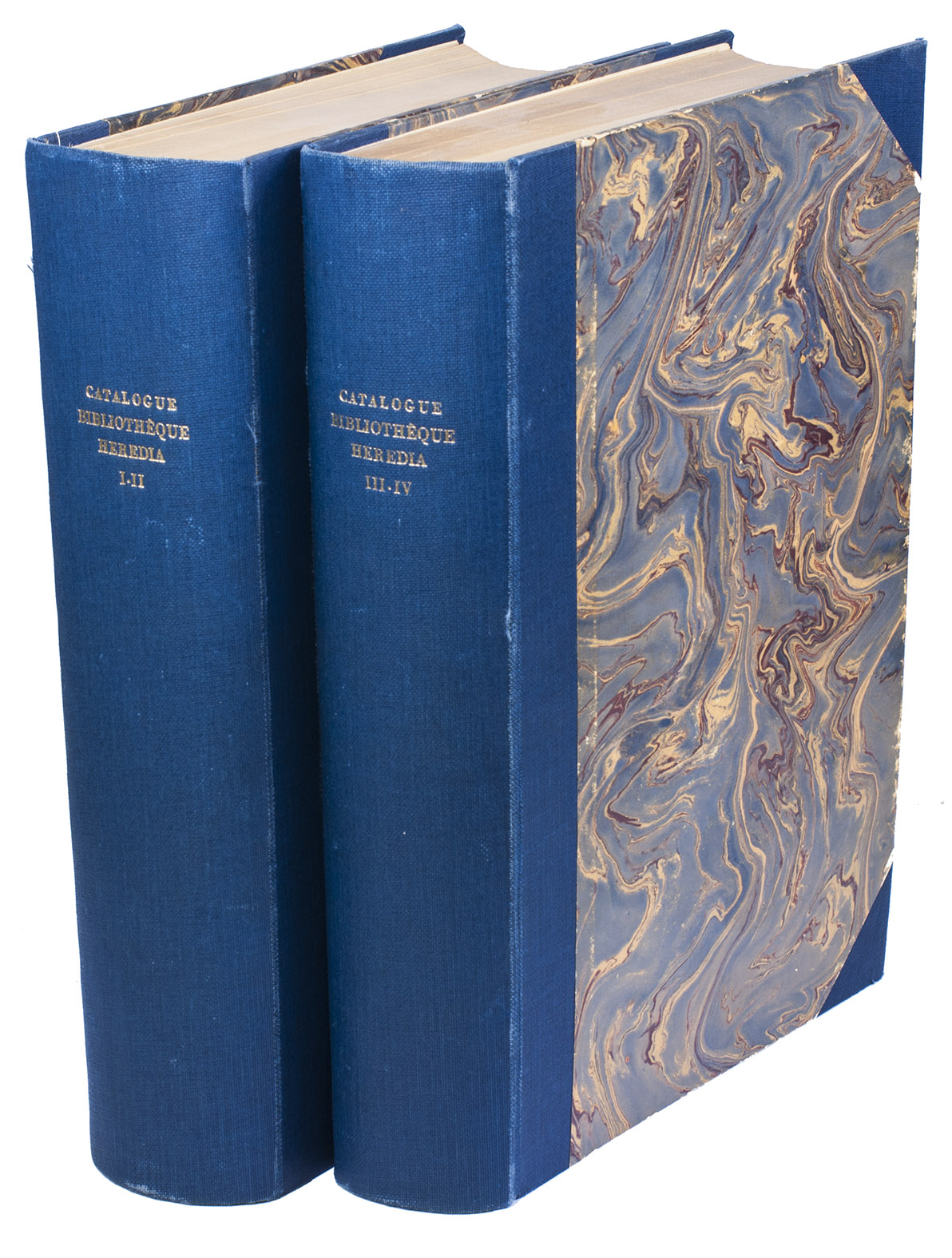 HEREDIA, Ricardo M. - Catalogue de la bibliothque de m. Ricardo Heredia.Paris, 1891. 4 parts in 2 volumes. 4to. Modern half cloth.